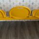 Yellow metal bench