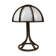 Bamboo rattan mushroom table lamp, Dutch 1970s