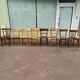Set of 10 wooden bar bistro chairs - old - vintage
