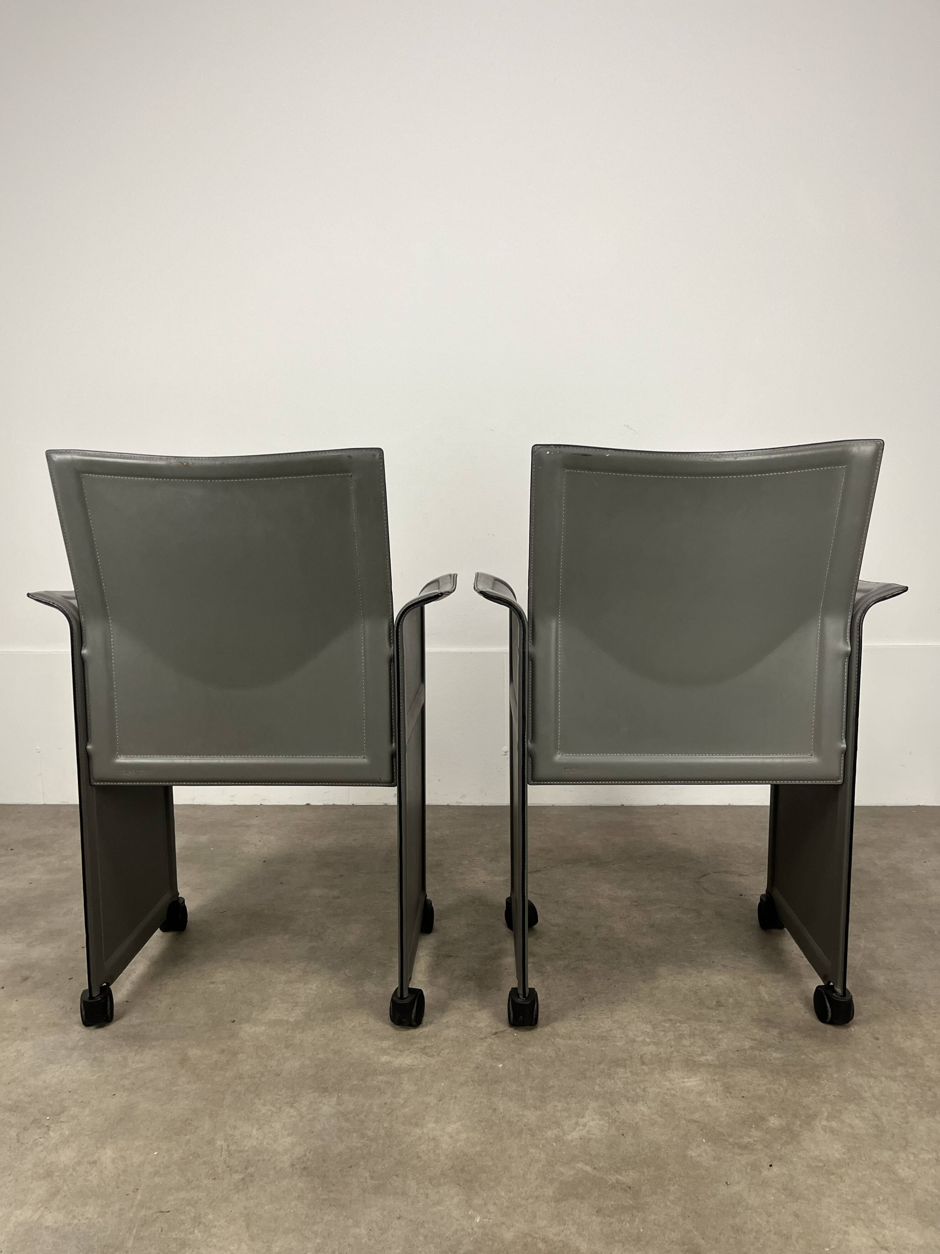 Paire de chaises Korium par Tito Agnoli pour Matteo Grassi