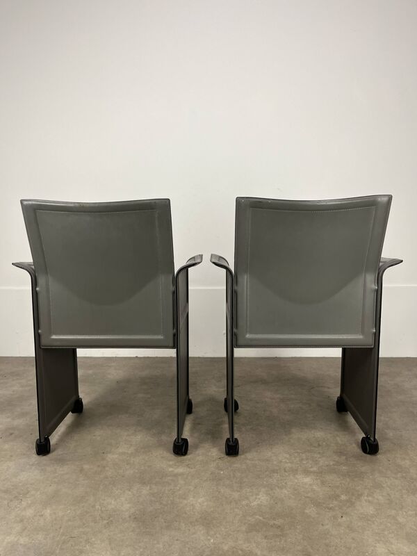 Paire de chaises Korium par Tito Agnoli pour Matteo Grassi