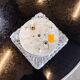Vintage square ceiling light or wall lamp molded glass art deco style