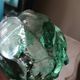 Paire de bougeoirs vintage en verre