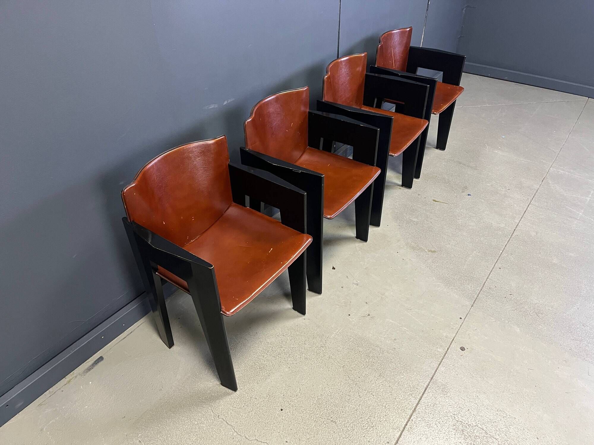 Fauteuils postmodernes par Arnold Merckx pour Arco - ensemble de 4 - années 1980