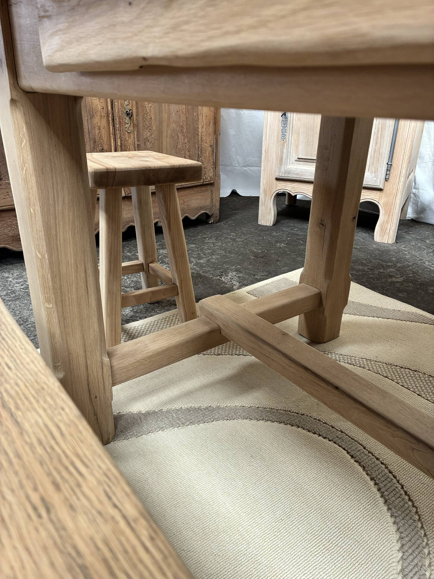 Table de ferme en chêne massif