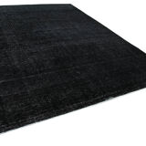 Handwoven persian overdyed 271 cm x 382 cm black wool carpet