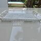 Mathieu Mategot perforated metal plateau, white clover, from the 1950s or 1960s.