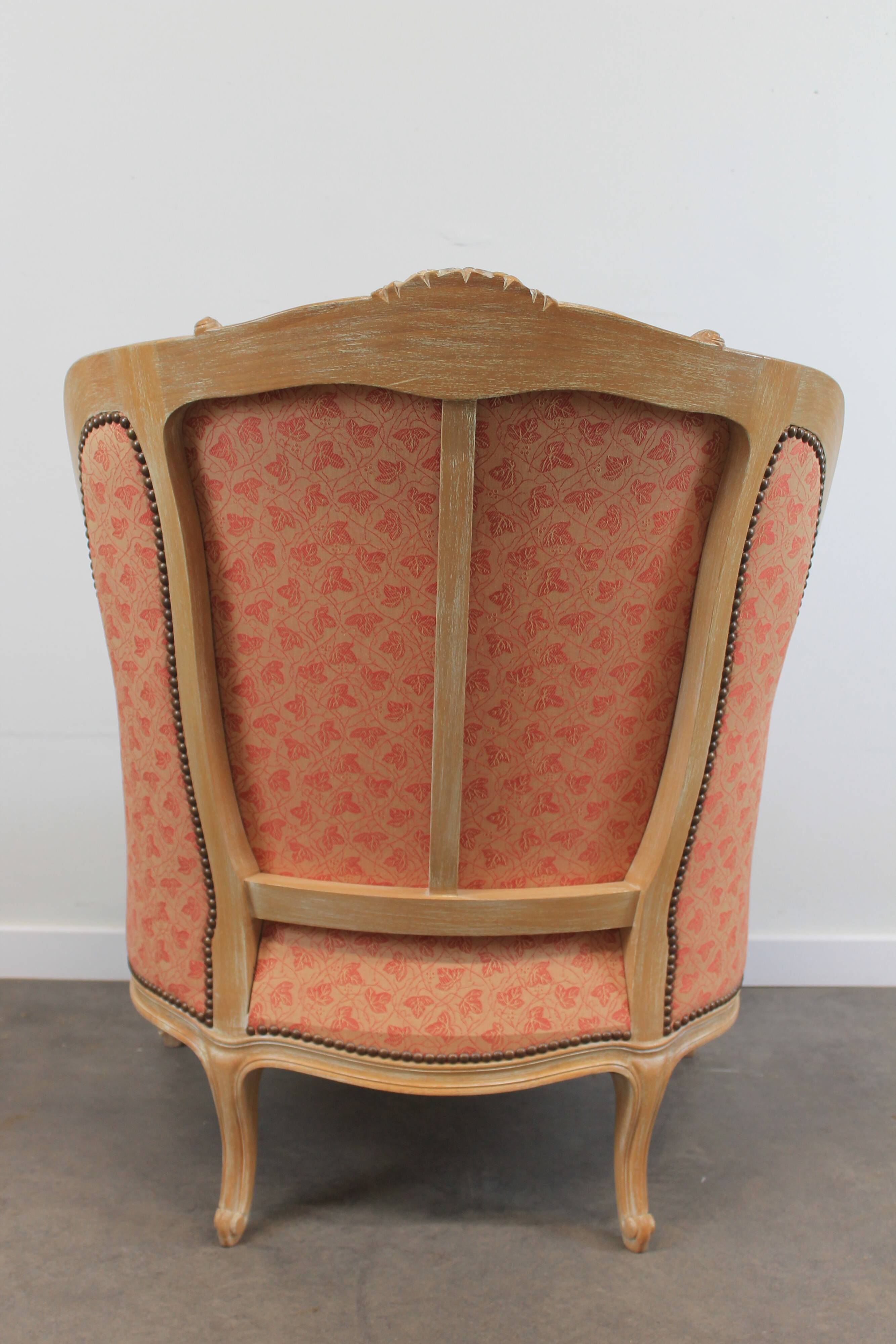 Pair of Louis XV style bergère armchairs