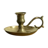 Brass hand-held candlestick