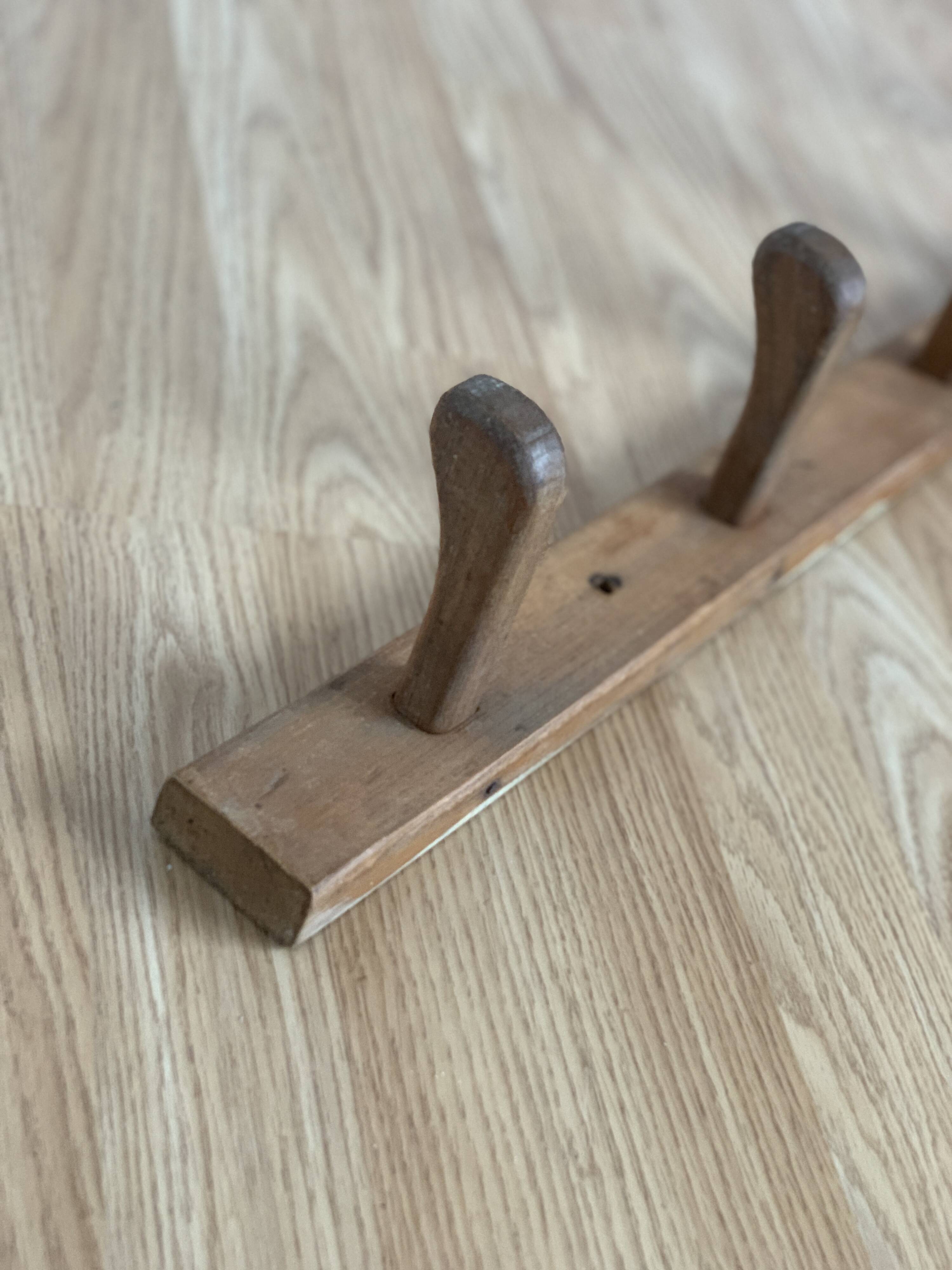 Wooden coat rack
