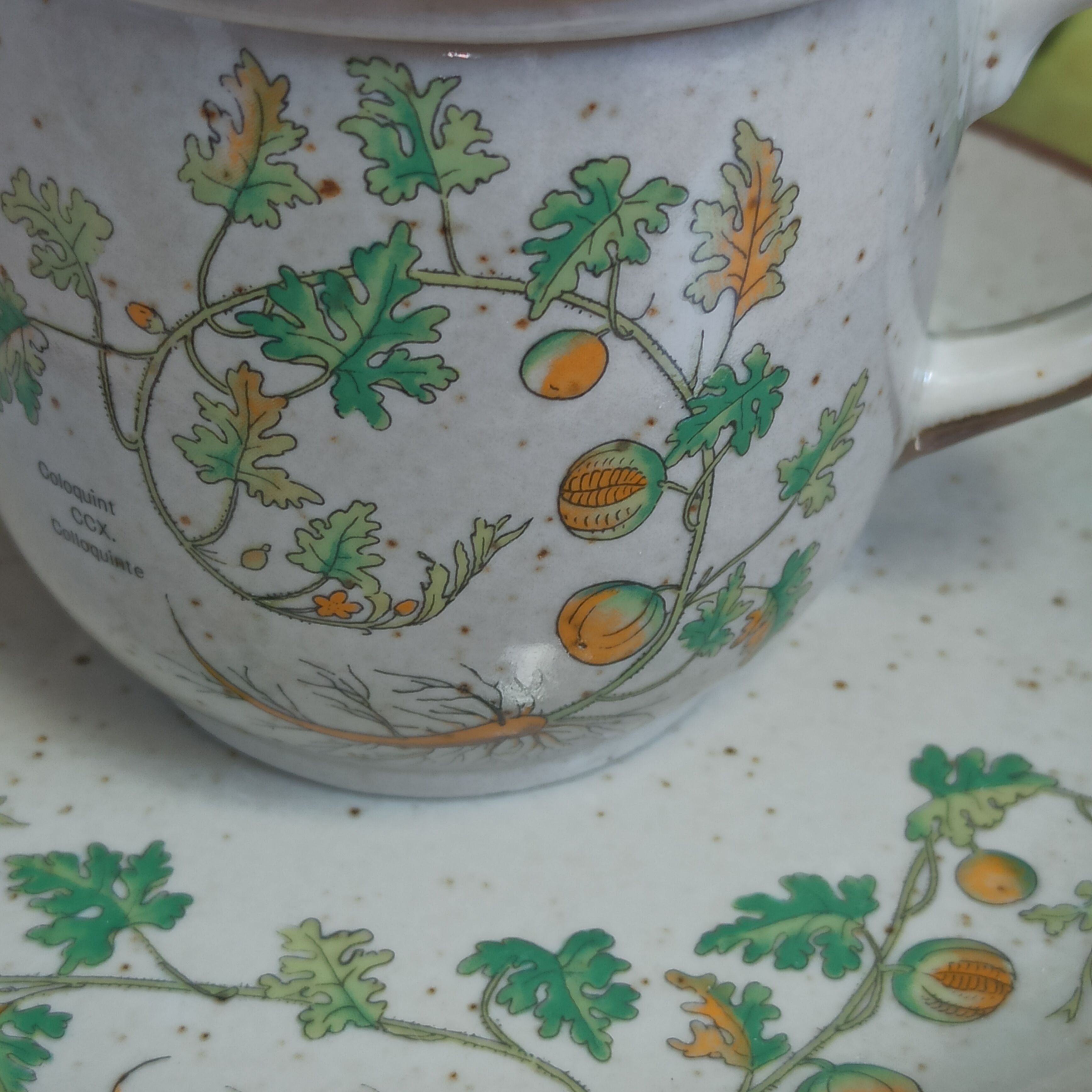 Vintage herbal mug cup
