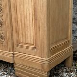Parisian Art Deco style wardrobe in solid raw oak, 1950