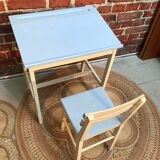 School desk and chair