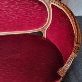 Basket bench with its 2 armchairs