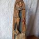 Bas-relief sculpture of Saint Roch and his dog - 20th Century Folk Art