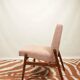 Vintage powder pink boucle armchair 1970 renovated
