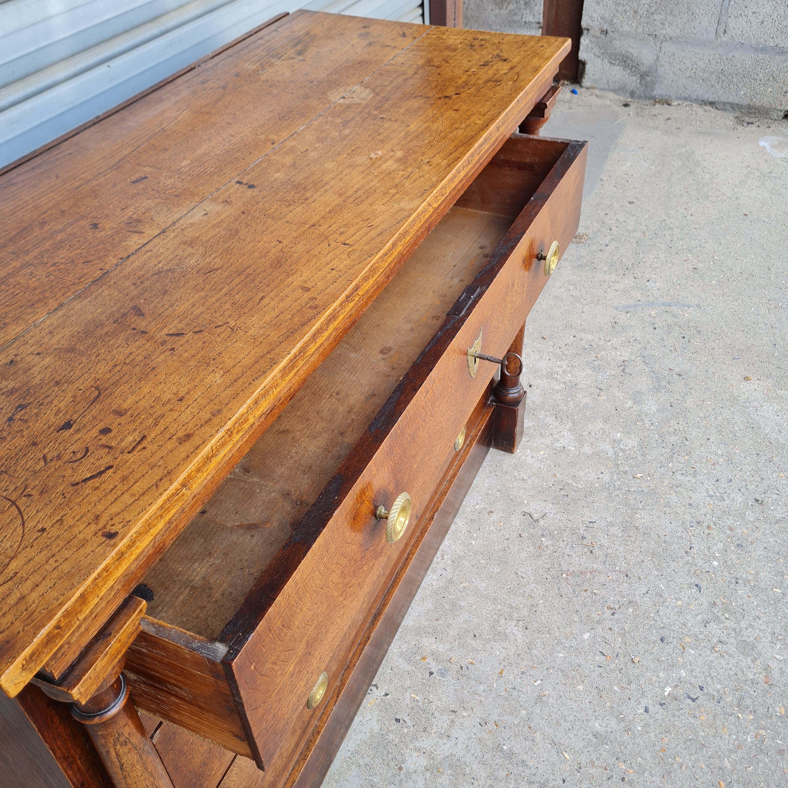 Empire period chest of drawers in light oak