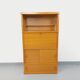Vintage oak wood secretary bookcase storage furniture