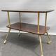 Rolling service 1960 two trays Formica mahogany
