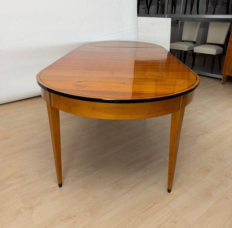 Extendable Biedermeier table in cherry wood, South Germany, 1880