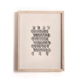 Peinture sur papier - tableau abstrait - B113 - signé Eawy