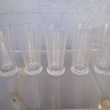 Serie 5 verres Daum cristal filigrané