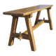 "A frame" bench in solid oak, patinated.