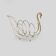 Porte-revues swan du milieu du siècle par Maison Jansen