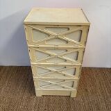 Commode à tiroir Prisunic orange 1970