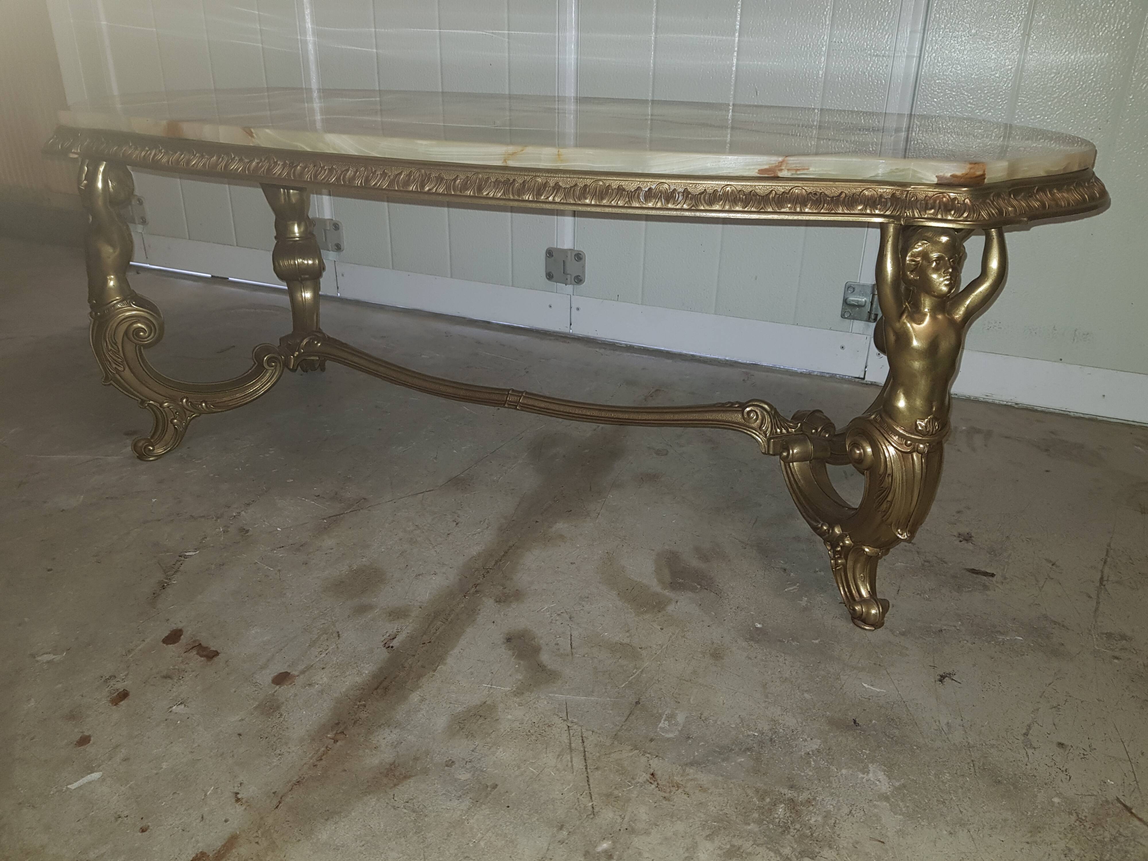 Onyx tray coffee table