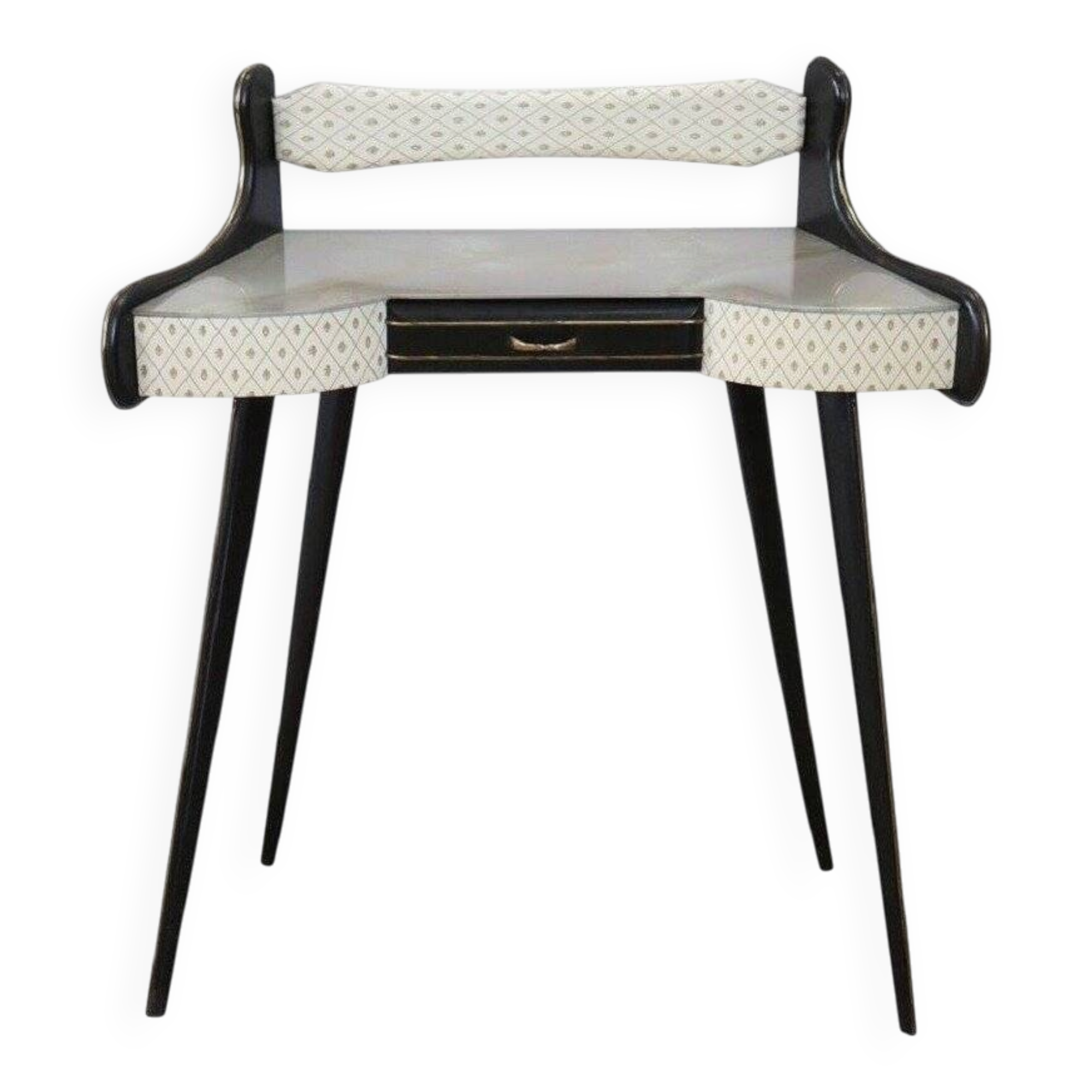 Console Table In Wood And Glass Top, 1950s