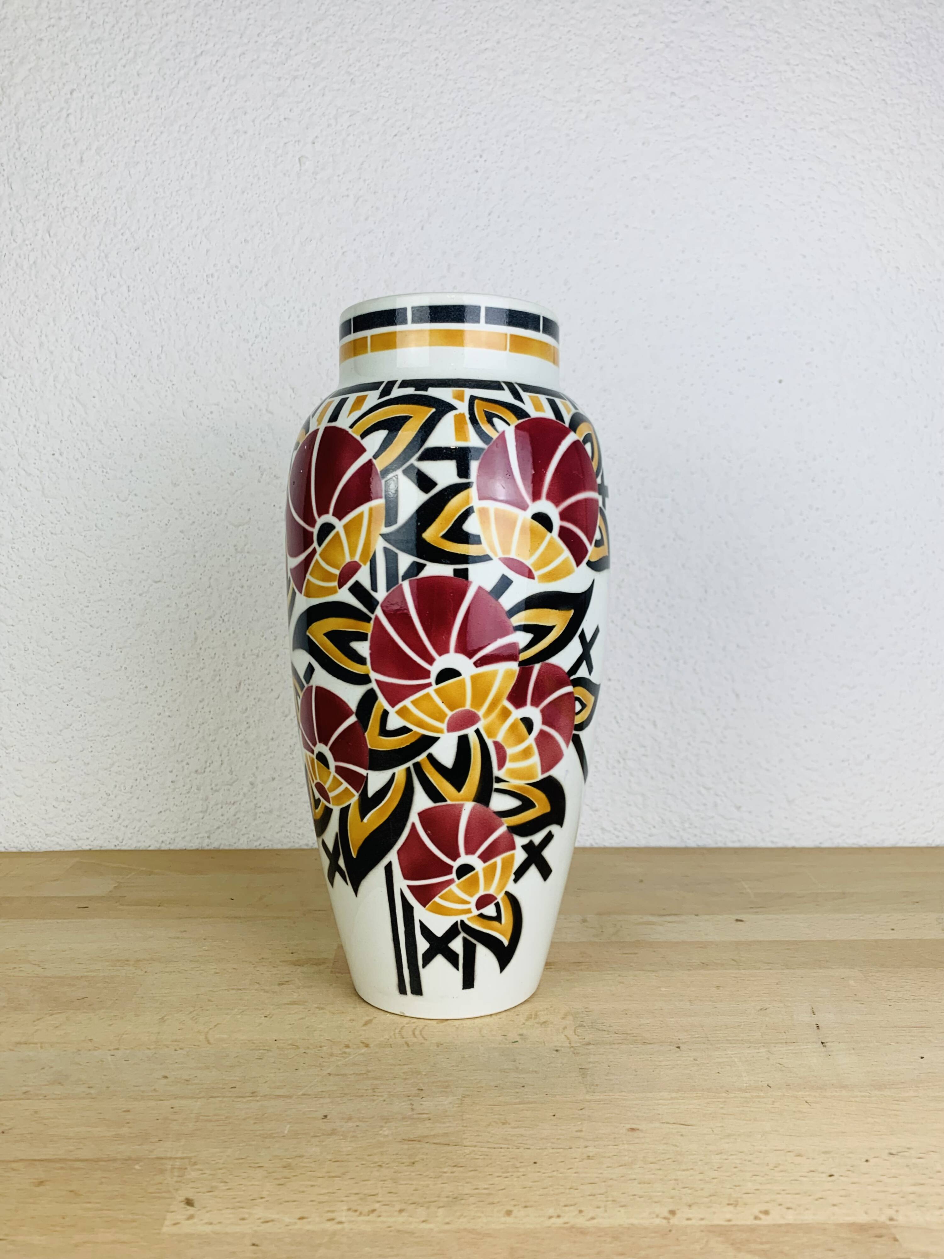 Art Deco vase, Pergola model, Keller & Guérin Lunéville