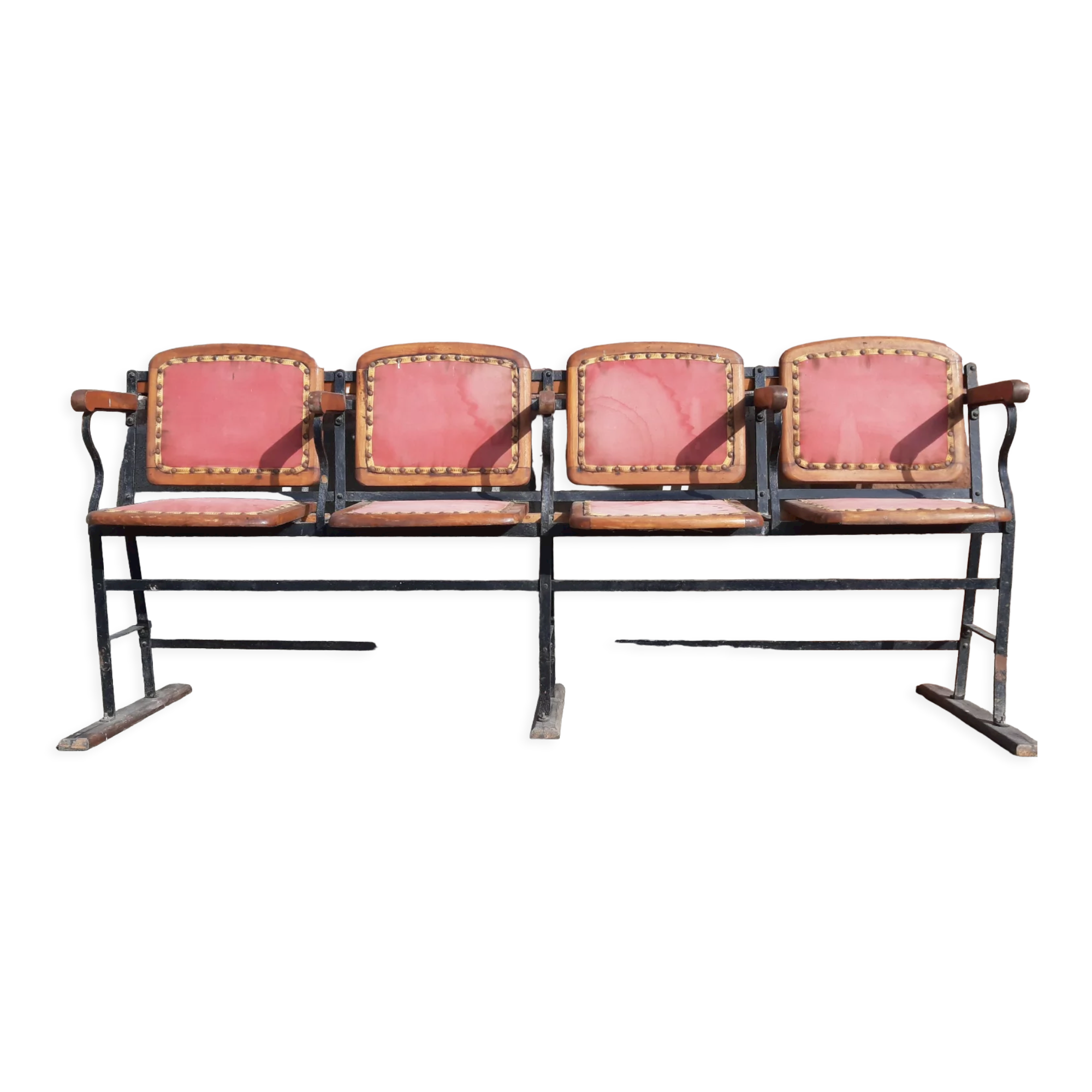 4 seater cinema bench