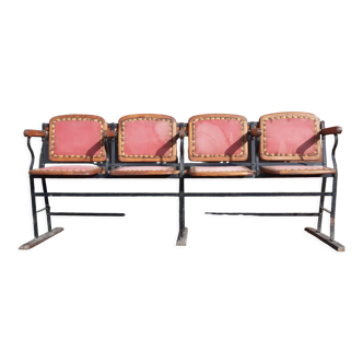 4 seater cinema bench