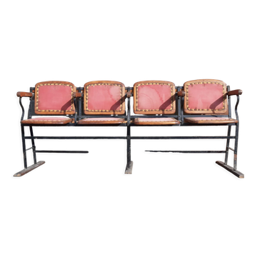 4 seater cinema bench