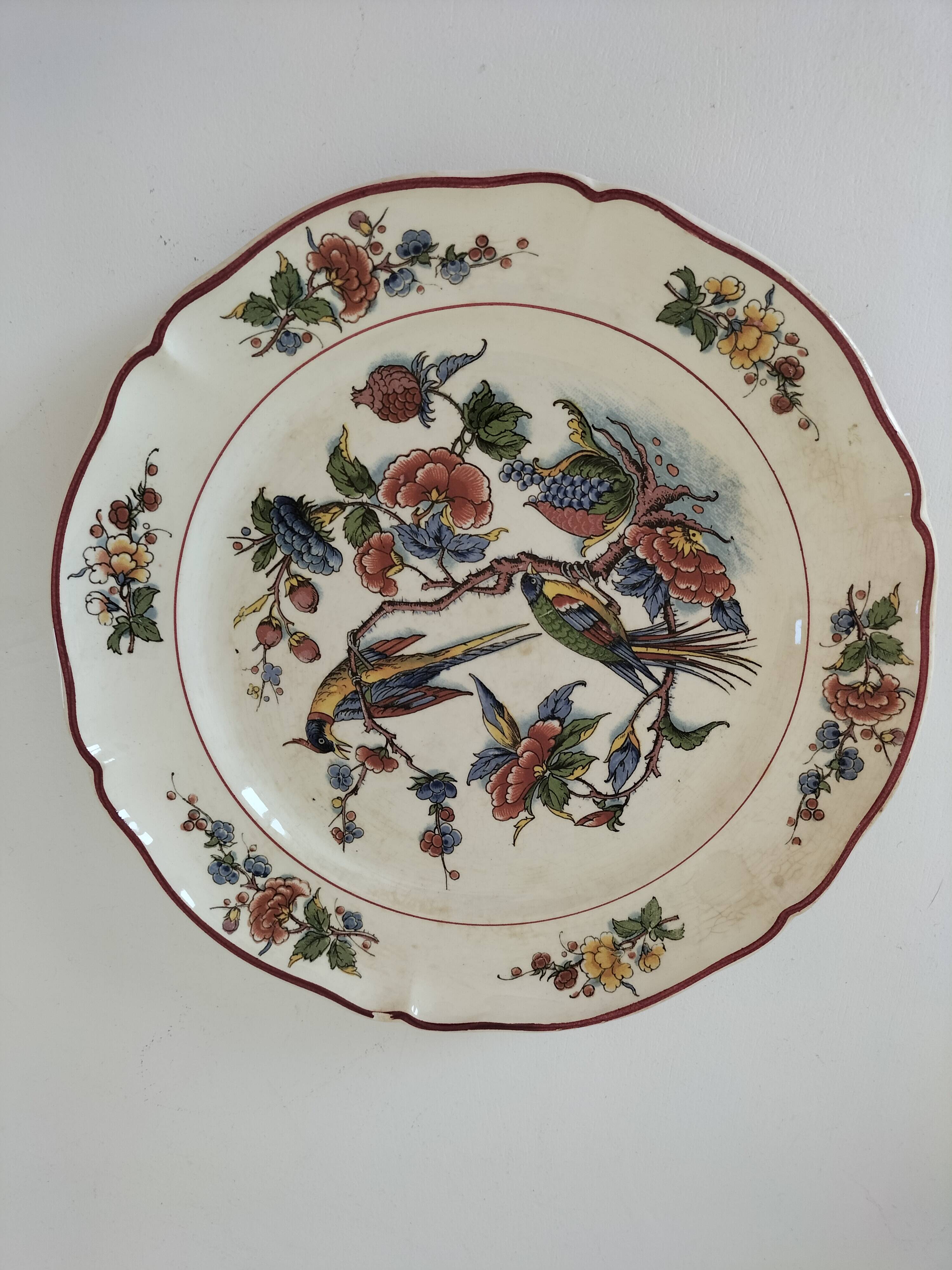 Assiette vintage Villeroy & Boch modèle Rouen