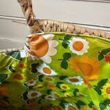 Panier en osier années 70