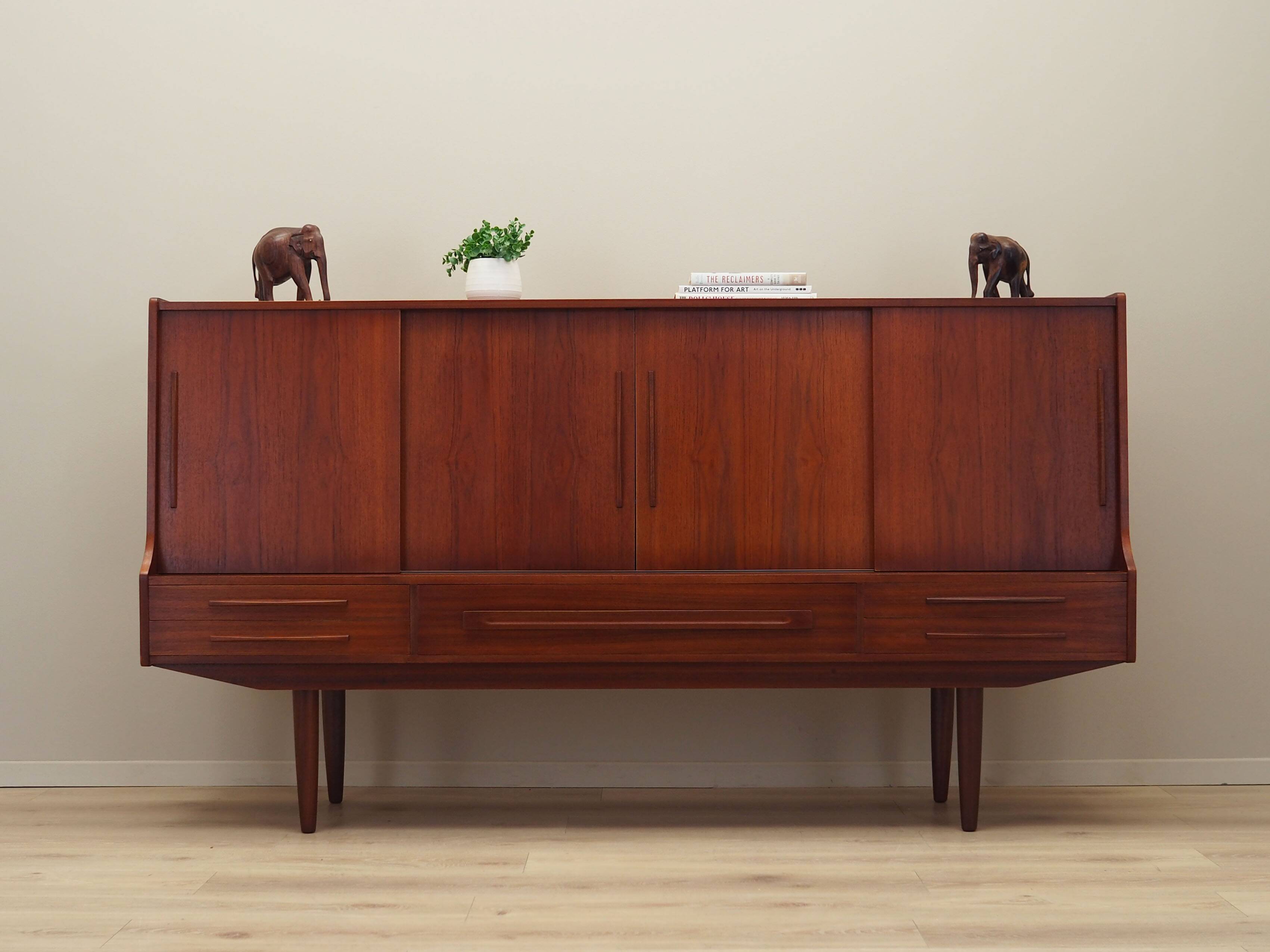 Teak highboard, Danish design, 1960s, production: Denmark
