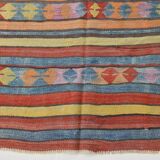 4x7 Handmade Wool Turkish Vintage Kilim Rug, 136x201Cm SK 32979