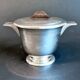 Art deco tea & coffee set in silver metal and ebony