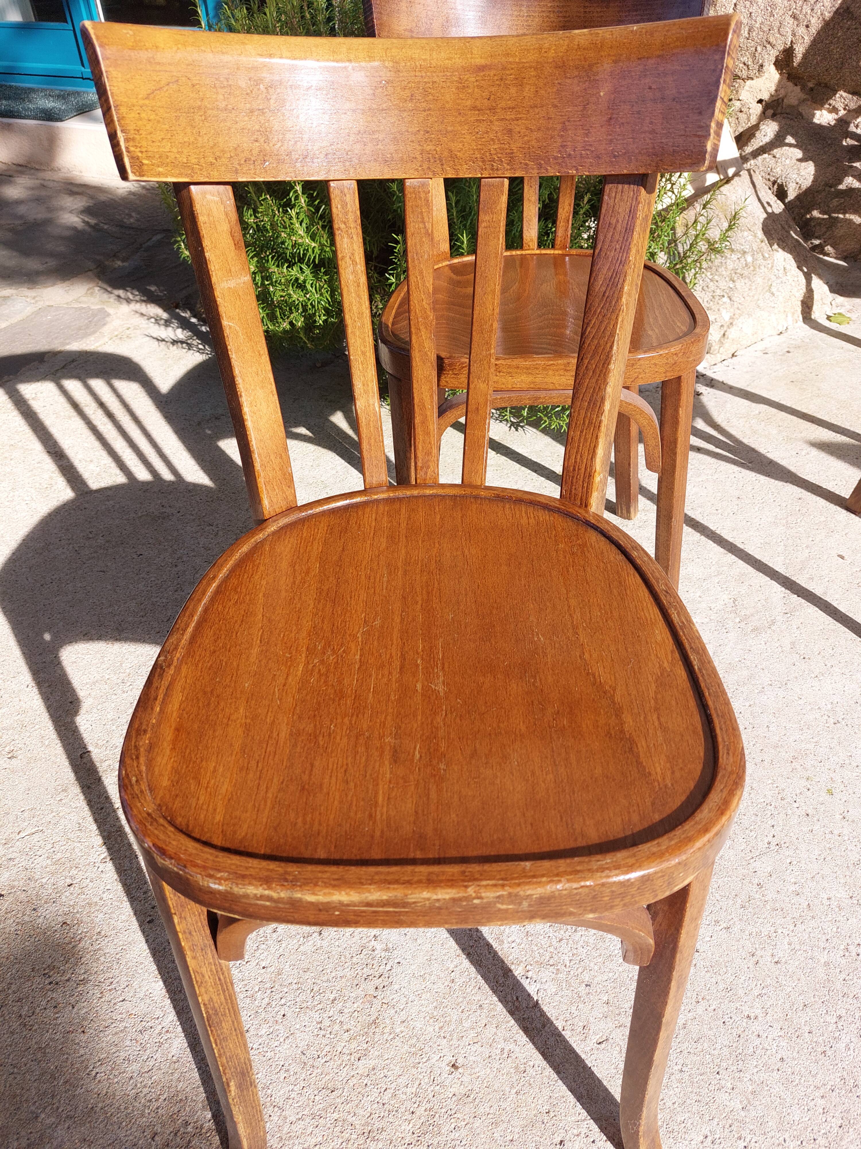 5 vintage Baumann bistro chairs