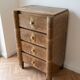Commode Art Déco ancienne en bois à 4 tiroirs