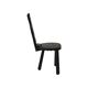 Authentic Spanish Brutalist Chair Tripod Cat Shape Solid Wood