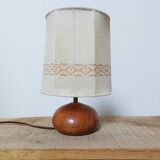 Wooden ball lamp 1970 brutalist modernist