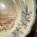 Assiette faïence 19e siècle, Choisy le roi « la mare »