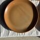 Set of 4 flat dinner plates in stoneware, no brand underneath.