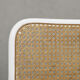Set of 2 Vintage MidCentury Italian Modern White Wood&French Wicker Chairs