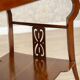 Table basse en acajou brun Art Nouveau du début du 20e siècle, années 1950