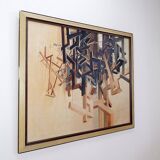 Alix Dufaux - Abstract Geometric painting 1967
