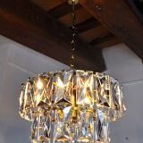 Kinkeldey chandelier, 2 levels crystals, Germany, 1970